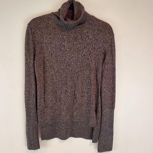 Zara Brown Marled Cowl Neck Sweater